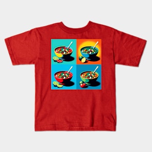 Vibrant Pop Menudo Art - Mexican Cuisine Kids T-Shirt